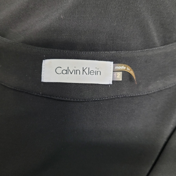 Calvin Klein Ruched V-neck Halter Dress - Picture 5 of 6